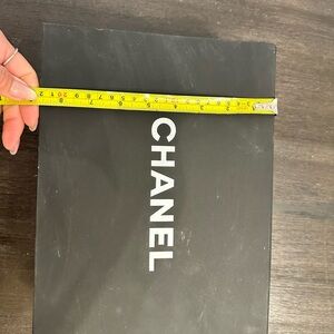 CHANEL Black Box with White Vertical Logo